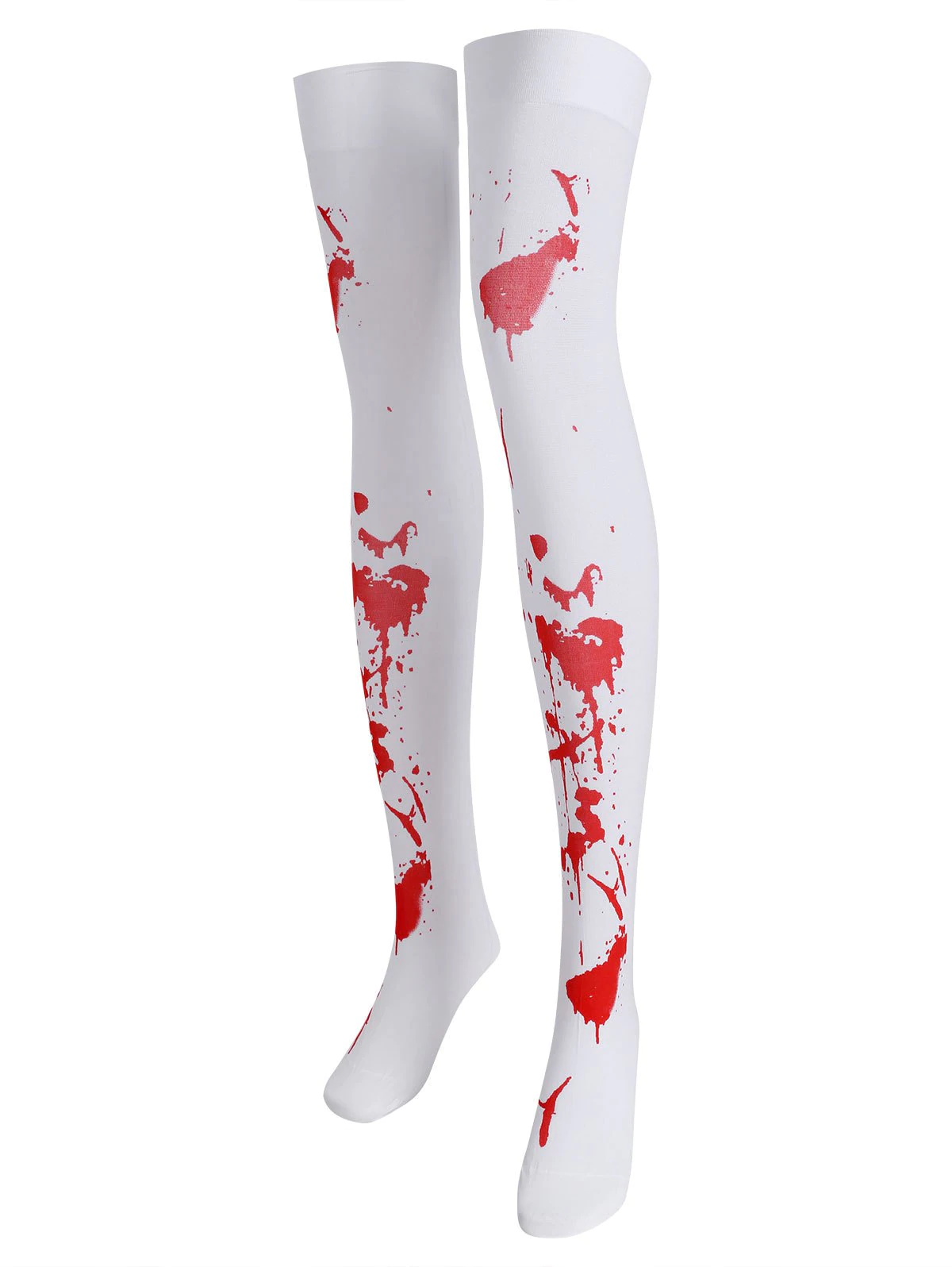 Plus Size Halloween Blood Print Over The Knee Socks